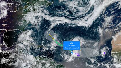 El Centro Nacional de Huracanes confirmó la formación de la Depresión Tropical Siete en el Atlántico central