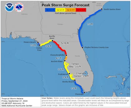 El Centro Nacional de Huracanes emitió una alerta por marejadas ciclónicas en Florida