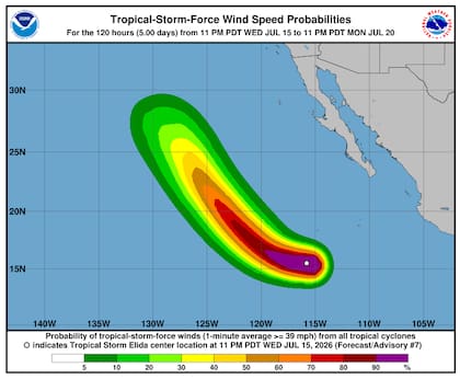 El Centro Nacional de Huracanes (NHC) estima que la tormenta incrementará su intensidad en los próximos días