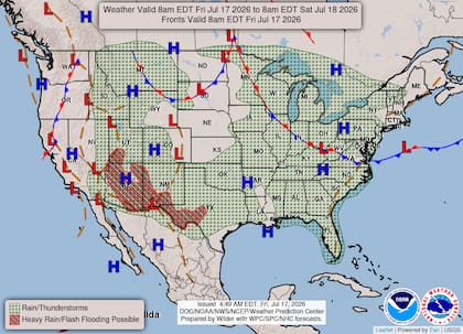 El Centro Nacional de Huracanes (NHC) mantiene bajo seguimiento una perturbación que se extiende desde el Golfo de México hasta las costas de Georgia y Carolina del Sur, con previsión de lluvias de tipo tropical para el norte de Florida