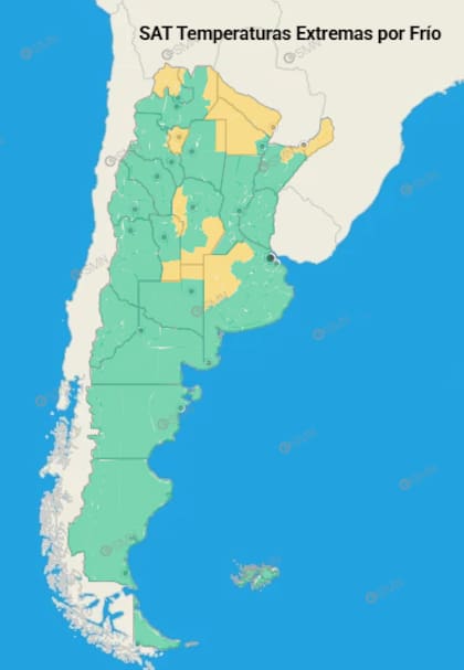 El centro y la región norte: las áreas más afectadas por las bajas temperaturas