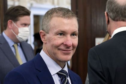 El CEO de United Airlines, Scott Kirby, en el Congreso en Washington el 15 de diciembre de 2021. (Tom Brenner/The Washington Post via AP, File, Pool)