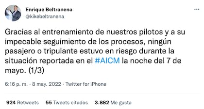 El CEO de Volaris responde al incidente del sábado 7 de mayo en el Aeropuerto Internacional de la Ciudad de México.