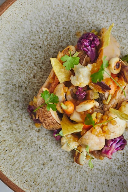 El ceviche de hongos de Gioia Cocina Botánica, la reversión de uno de los restaurantes estrella de Palacio Duhau Park Hyatt Buenos Aires.
