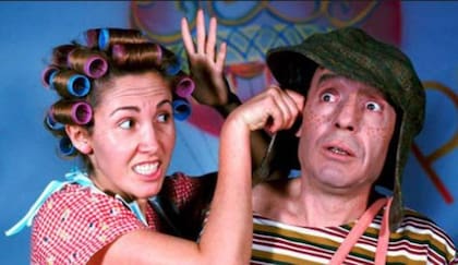 Florinda Meza junto a Chespirito, cuando formaban parte del elenco de El Chavo del 8