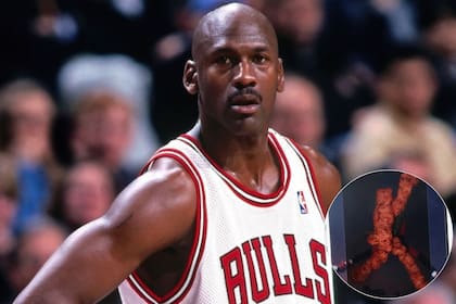 El Cheeto, de aproximadamente tres pulgadas, fue destacado por su similitud con el logotipo de Jordan, un detalle que no pasó desapercibido entre los fanáticos (The Sun/Canva)