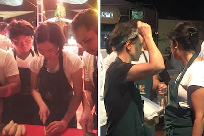 El chef japonés Zaiyu Hazegawa y las brasileñas Helena Rizzo y Manoella Buffara