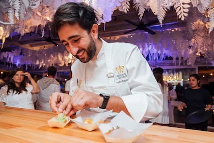 El Chef Pedro Bargero fue el encargado del menú de la noche