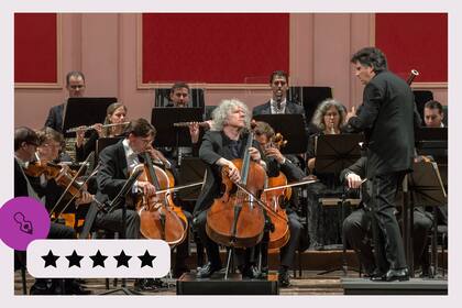 El chelista británico Steven Isserlis y la Orquesta de Lucerna, dirigida por Michael Sanderling, en el Teatro Colón