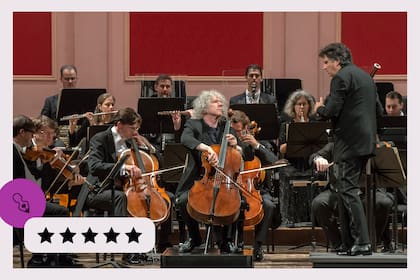 El chelista británico Steven Isserlis y la Orquesta de Lucerna, dirigida por Michael Sanderling, en el Teatro Colón