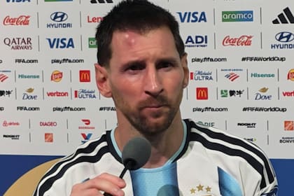 El chichón de Messi tras el partido ante Cabo Verde