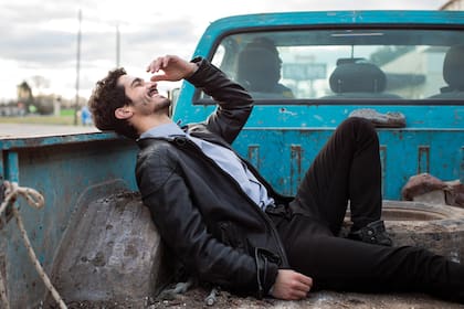 El Chino Darín en la producción de fotos para la tapa de Rolling Stone