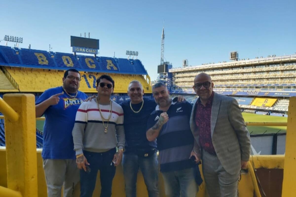 El Chino Maidana y Acero Cali, en la Bombonera, el 31 de marzo de 2021