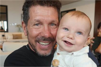 El Cholo Simeone junto a Faustino, su nieto