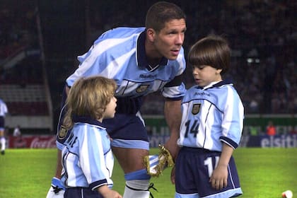 El Cholo Simeone ,junto a sus Hijos