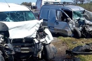 El choque en la autopista Rosario-Santa Fe.