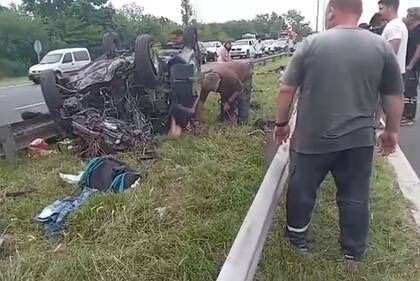 El choque en Panamericana, a la altura de Cardales.