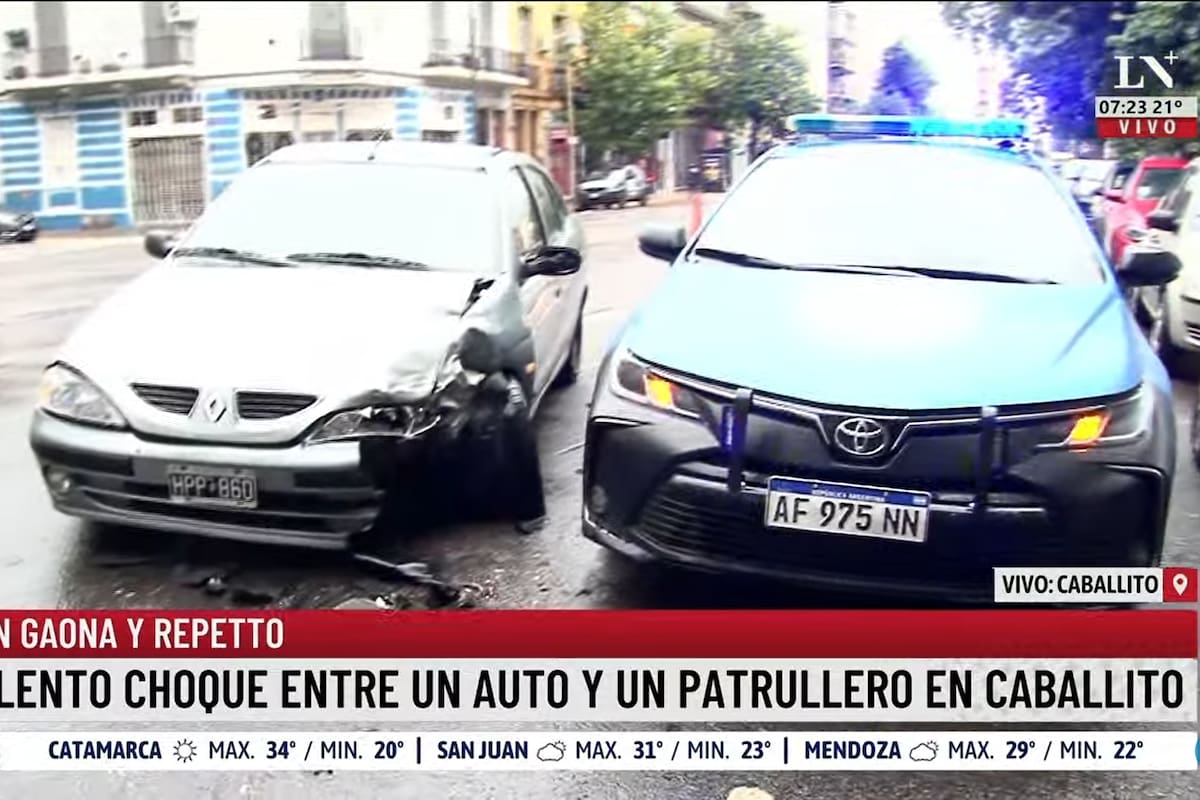 El choque entre un patrullero y un automovilista que circulaba alcoholizado