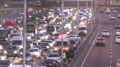 El choque múltiple generó una gran congestión en Panamericana
