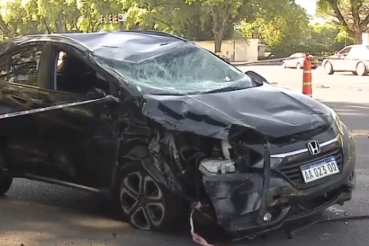 El choque ocurrió sobre Avenida Libertador, en frente al Hipódromo de Palermo