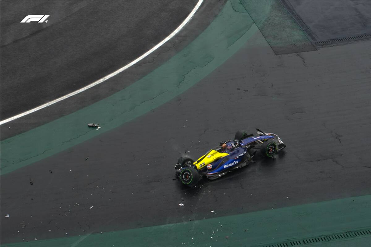 El choque que sufrió Albon este domingo.