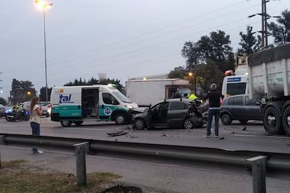 El choque que tuvo lugar sobre la autopista Panamericana.