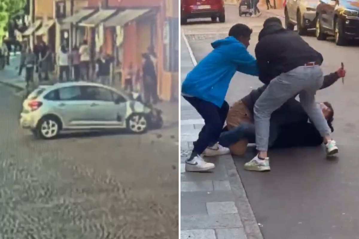 El choque y el momento del apuñalamiento