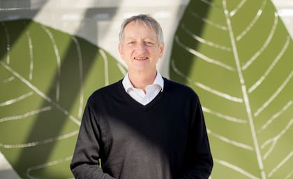 El científico informático Geoffrey Hinton, conocido como el "padrino de la inteligencia artificial", en la sede de Google en Mountain View, California, el 25 de marzo de 2015. (Foto AP/Noah Berger, Archivo)