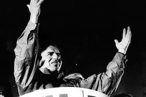 El cierre de la campaña presidencial de Menem en 1989