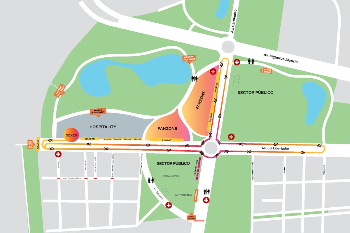 El circuito de la exhibición de Franco Colapinto