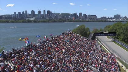 El circuito, repleto y el día espléndido en Montreal