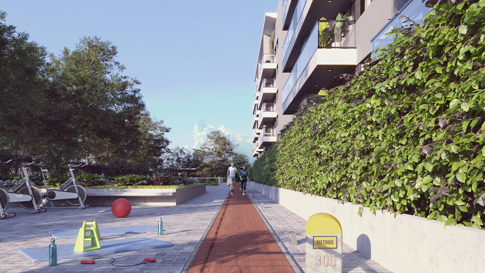 El circuuto aeróbico que tendrá MilAires, en Villa Devoto