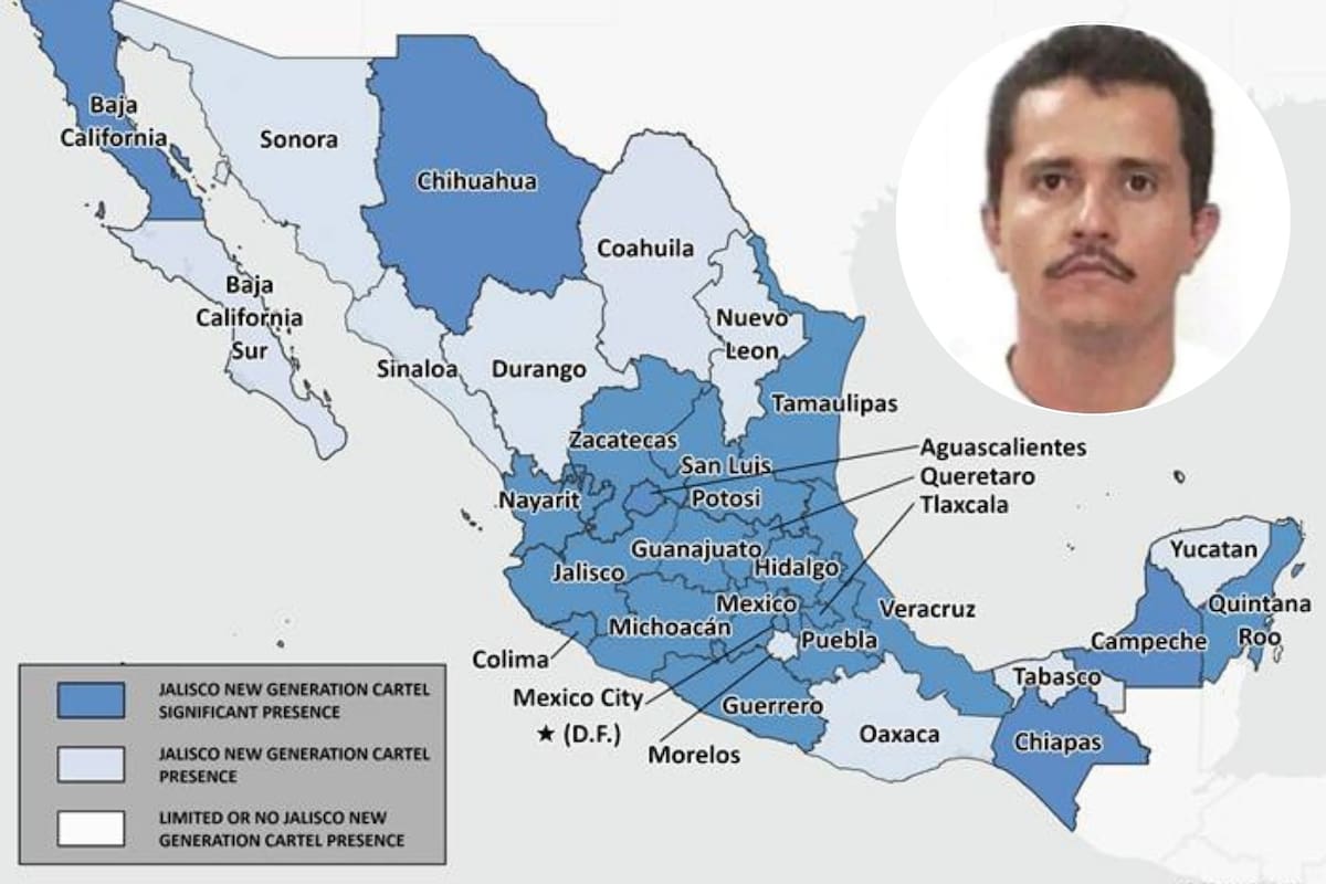 El CJNG fue catalogado como una organización terrorista por la administración de Donald Trump y así se expande en México