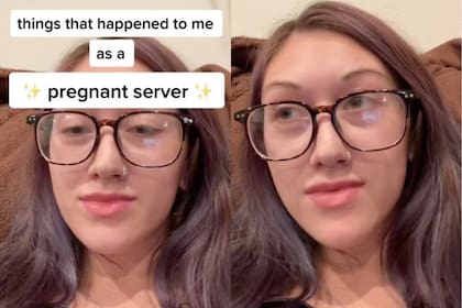 El cliente se levantó la camisa y tocó su estómago con el de ella (TikTok/ashlleeyy_27)