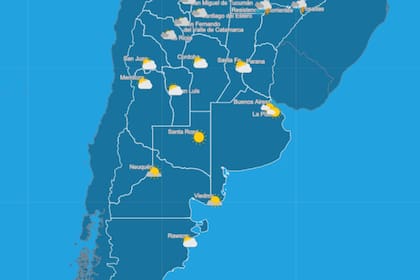 El clima del lunes