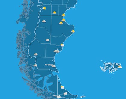El clima en la Patagonia durante el 9 de julio