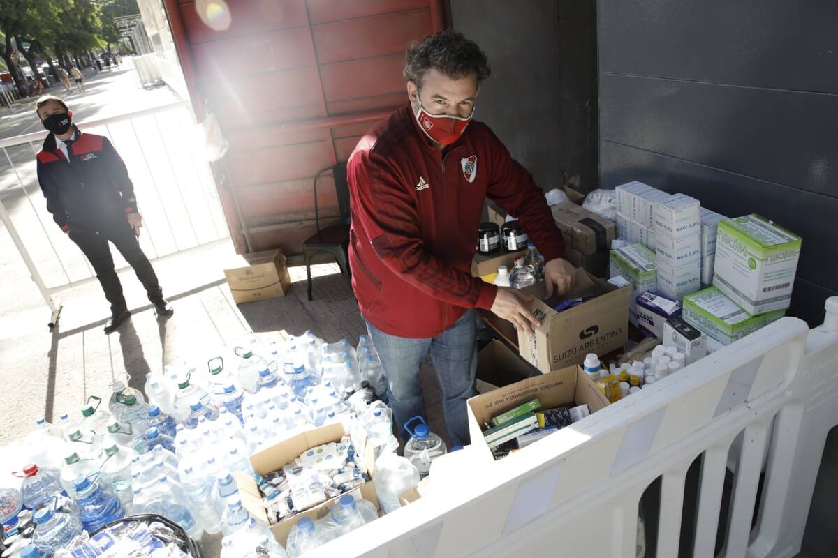 El Club River Plate recibe donaciones para Corrientes