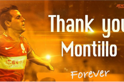 El club Shandong Luneng le agradeció en su despedida: en China el atacante jugó entre 2014 y 2016, tres años completos.