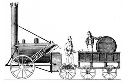 El cohete, como se llamó la locomotora diseñada y construida por George and Robert Stephenson