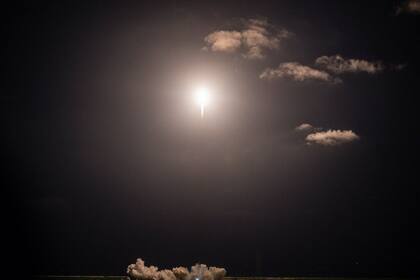 El cohete SpaceX Falcon 9 que llevó a la tripulación Inspiration4 a órbita desde el Centro Espacial Kennedy en Florida el 15 de septiembre