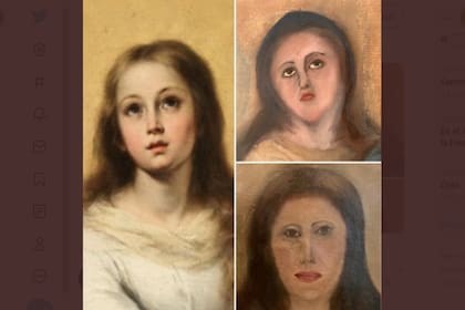 El coleccionista de Valencia le llevó una copia de las vírgenes pintadas por Murillo a un restaurador de muebles. El resultado da miedo