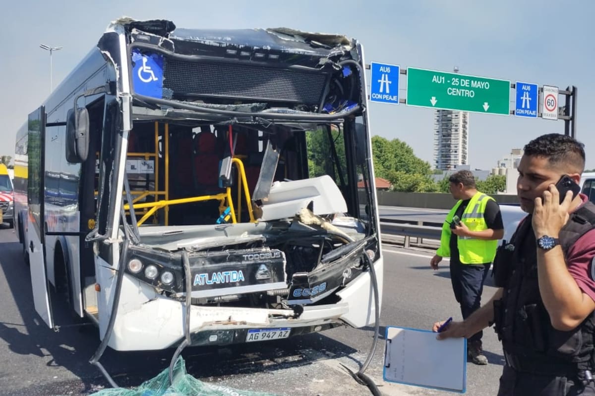 El colectivo de la línea 57 tras el siniestro