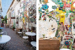 El colorido mural colectivo fue impulsado por el artista Marcelo Gaggino.