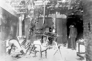 El comedor de la Policía Federal, tras el ataque de Montoneros en julio de 1976