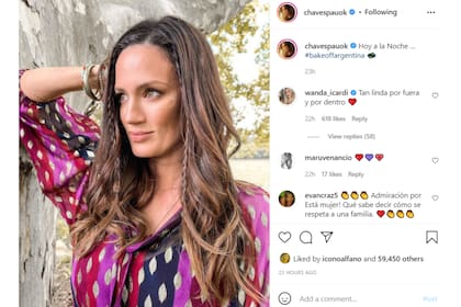 El comentario de agradecimiento de Wanda Nara a Paula Chaves