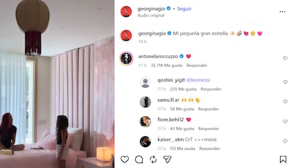 El comentario de Anto Roccuzzo al posteo de Georgina Rodríguez