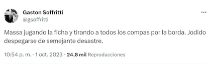 El comentario de Gastón Soffritti