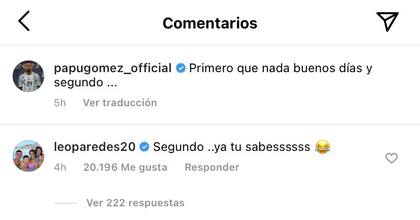 El comentario picante del Papu y la respuesta de Paredes