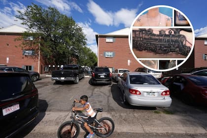 El complejo de edificios de Aurora, en Colorado, donde se cree que actúan miembros del Tren de Aragua, una pandilla originada en Venezuela (Montaje sobre foto de AP/David Zalubowski, Archivo)