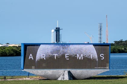 El complejo de la plataforma de lanzamiento del Artemis I, en el Centro Espacial Kennedy de la NASA en Florida